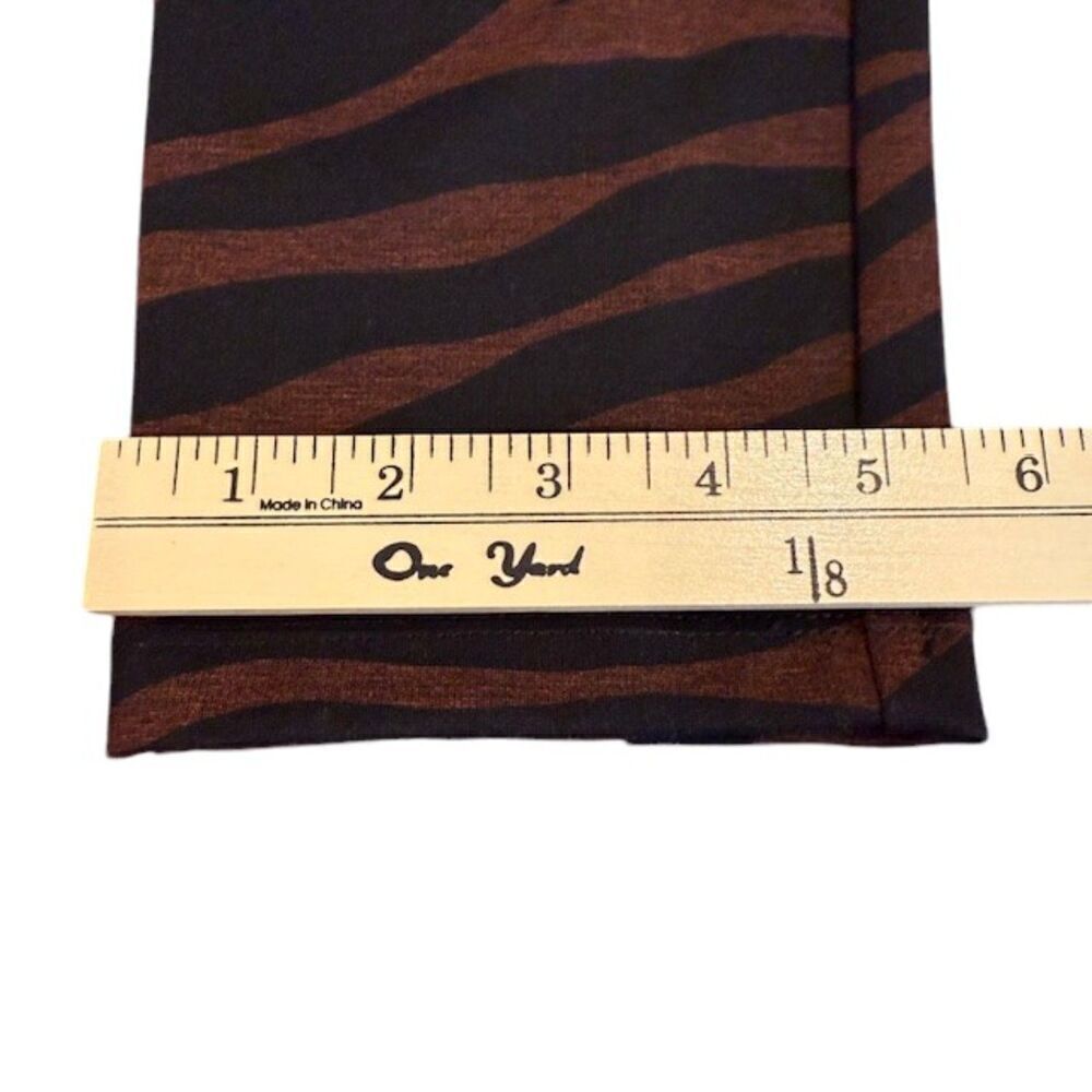 Ann Taylor High Rise Legging Zebra / Tiger Print Rust‎ Brown Black Size 10 - Picture 12 of 13